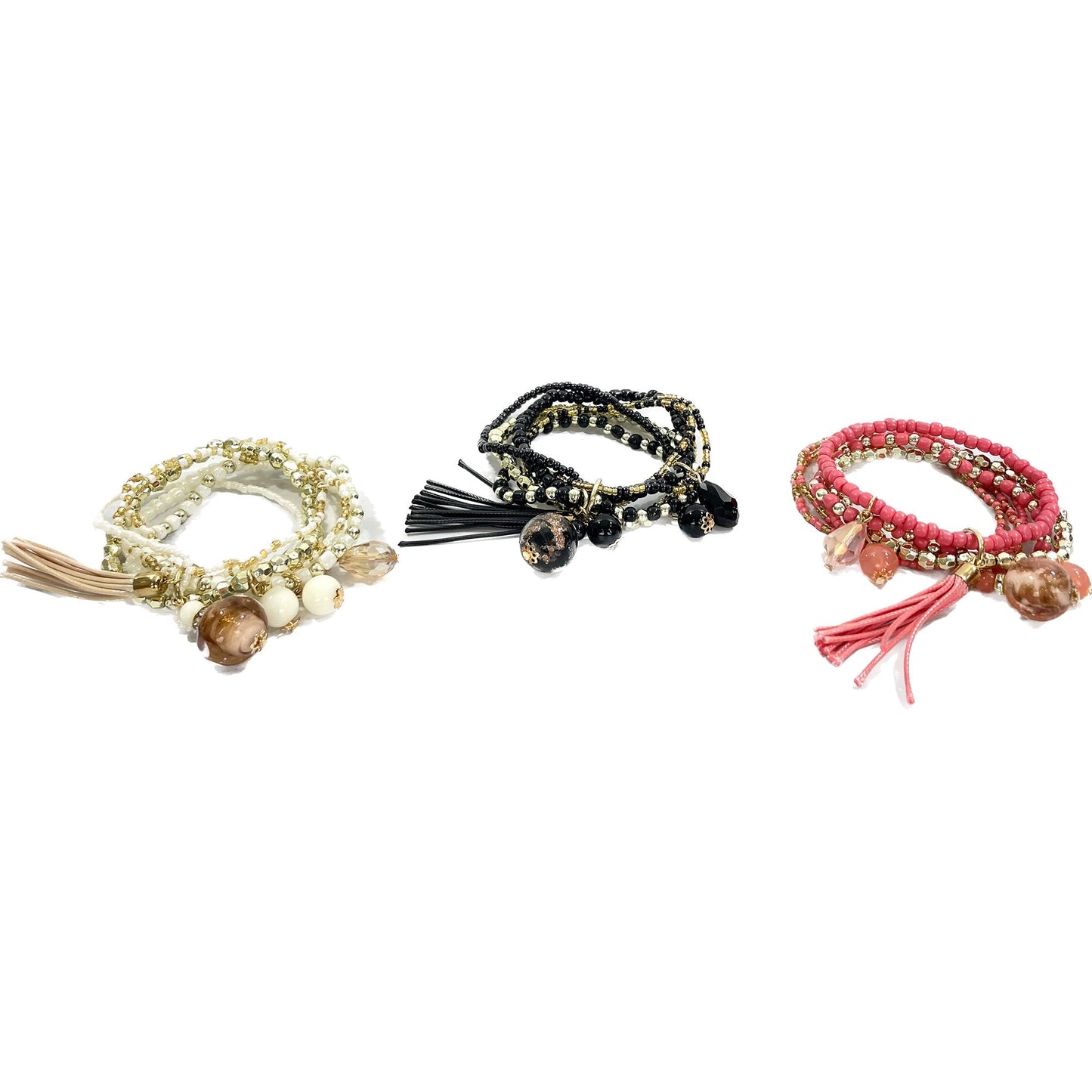 Tassel Bead Bracelet BR2221-19 (12PC)