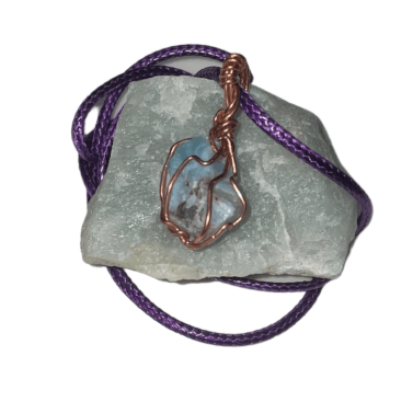 Pendentif Larimar - Cuivre