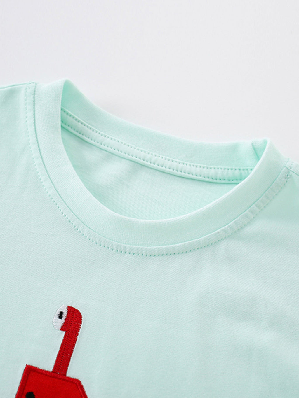 Children's Submarine Embroidered Round Neck Tee