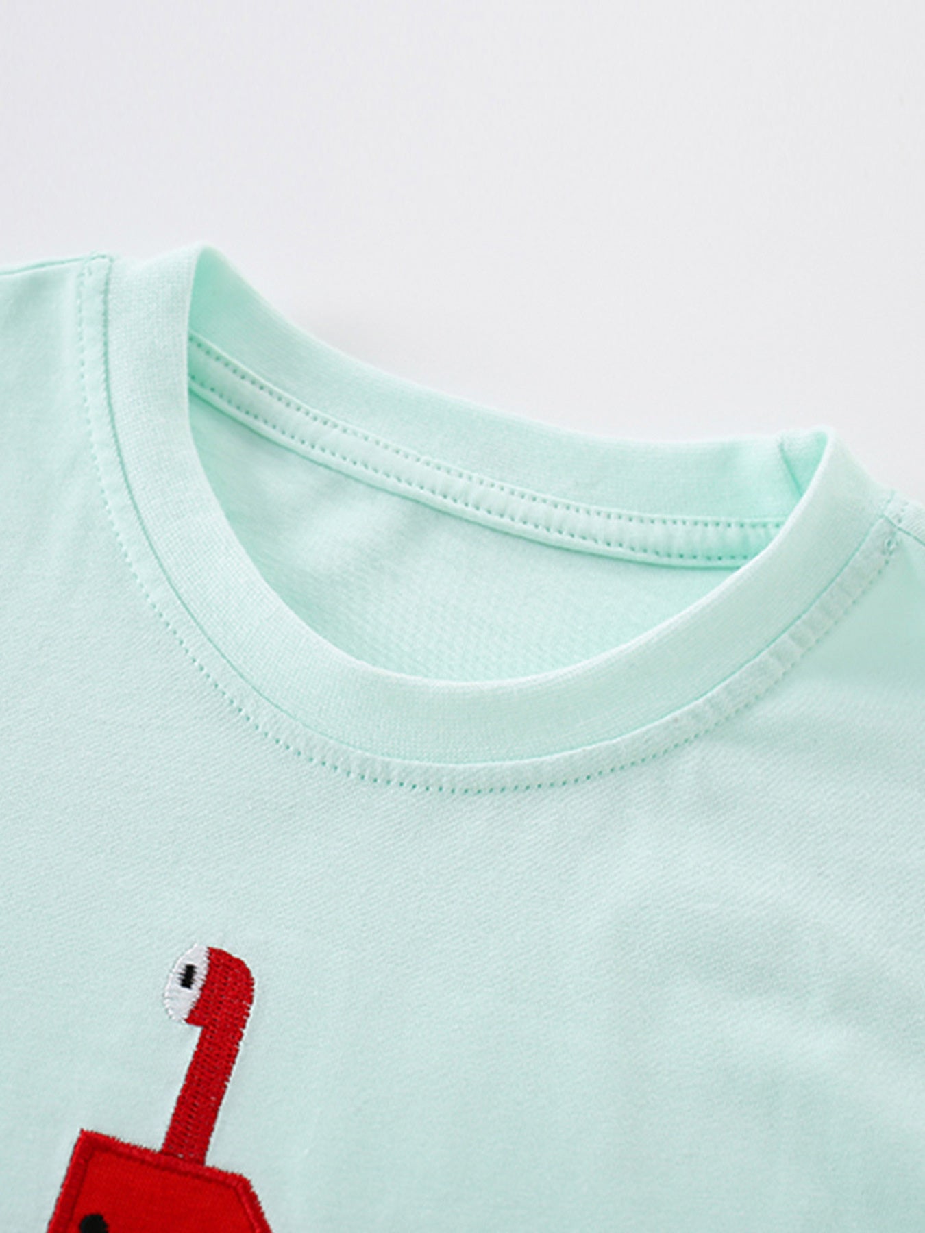 Children's Submarine Embroidered Round Neck Tee