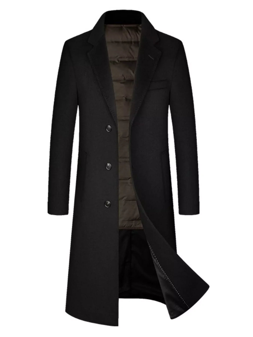 Men's Classic Button Up Overcoat