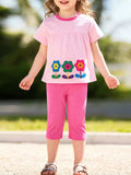 Children's Floral Top & Capri Pants Set