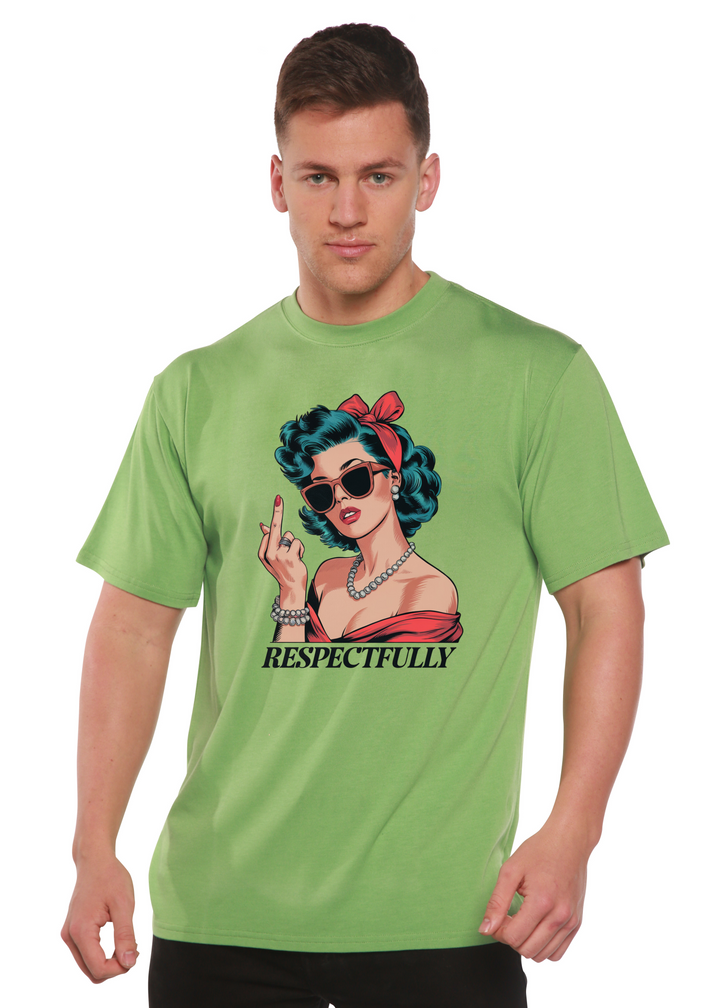 Respektvoller Mittelfinger Unisex Bambus/Baumwolle Grafik T-Shirt