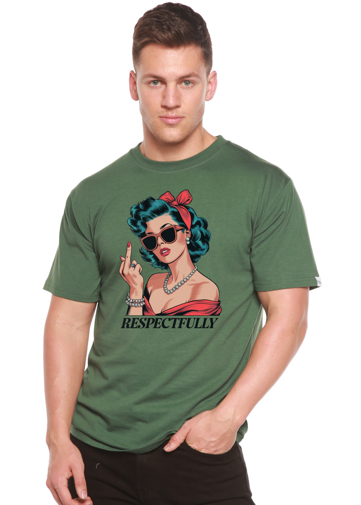 Respektvoller Mittelfinger Unisex Bambus/Baumwolle Grafik T-Shirt