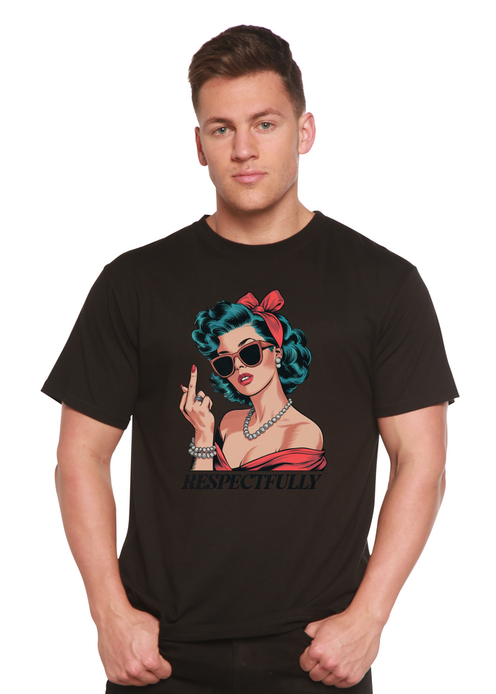 Respektvoller Mittelfinger Unisex Bambus/Baumwolle Grafik T-Shirt