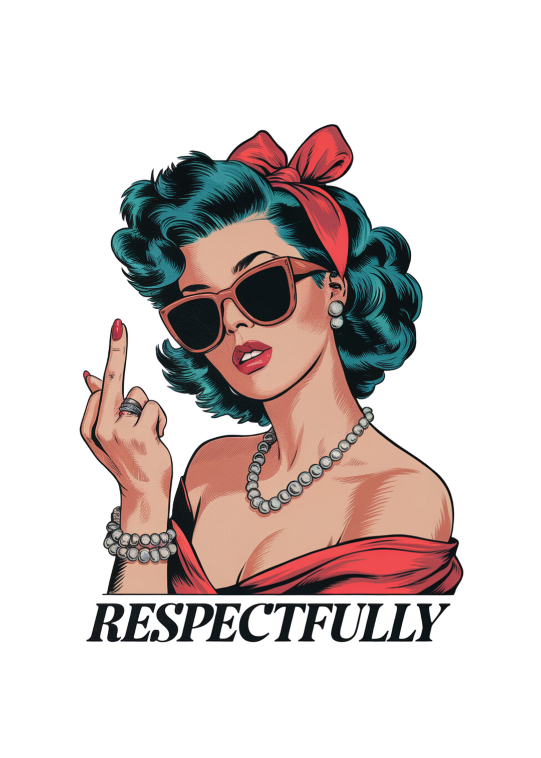 Respektvoller Mittelfinger Unisex Bambus/Baumwolle Grafik T-Shirt