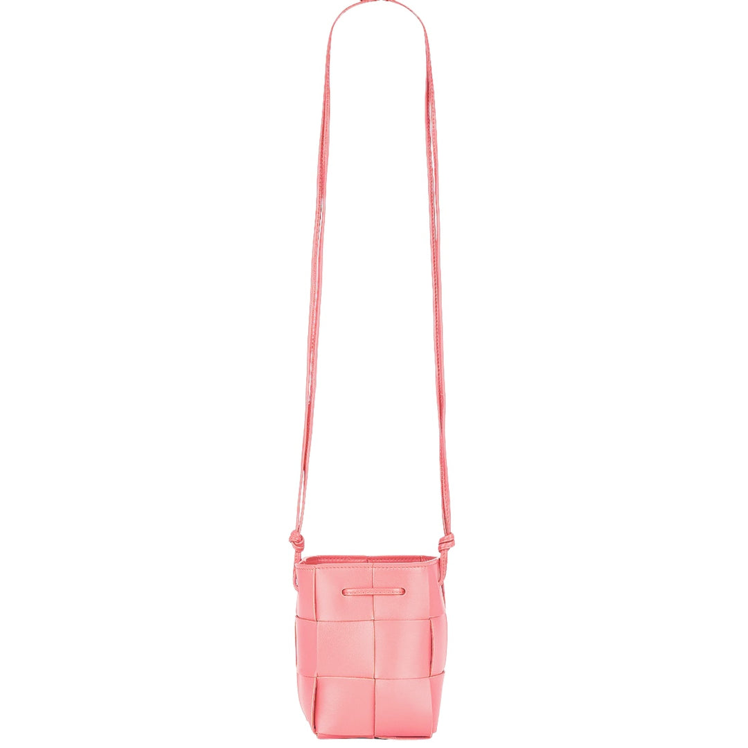 Chic Woven Mini Crossbody Bucket Bag – Lightweight Shoulder Handbag