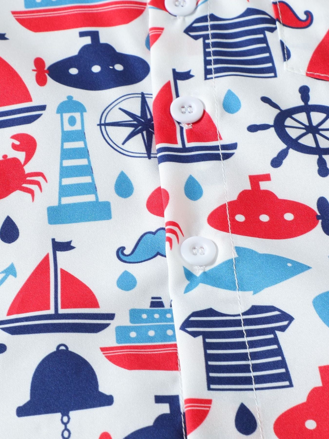 Children's Printed Shirt & Shorts Casual Set