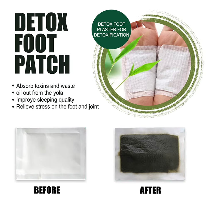 DetoxiPatch™ Natural Foot Patches – Stress Relief &amp; Deep Sleep Herbal Detox for Relaxed Feet Care