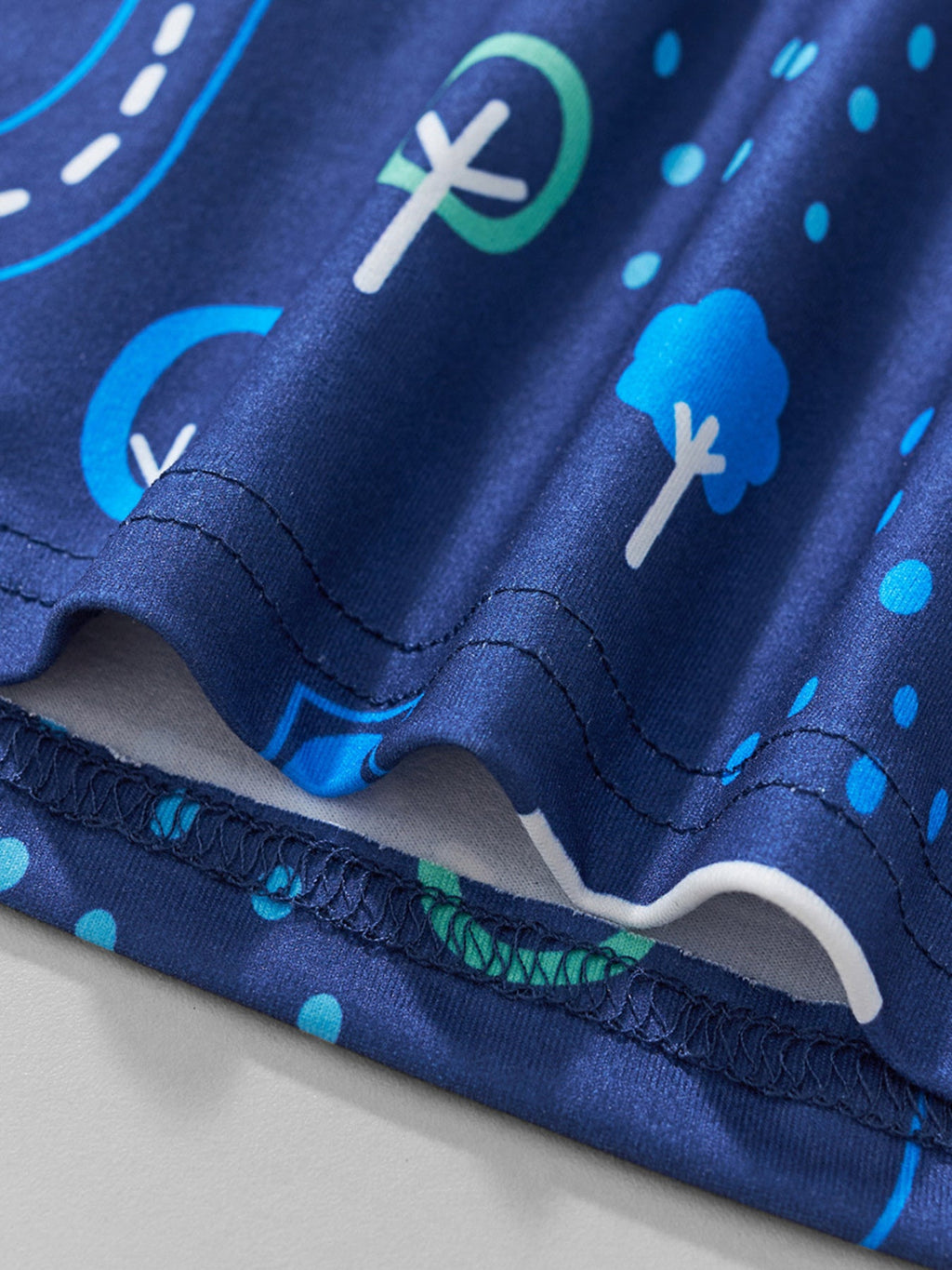 Children's Fun Road Construction Print Short Sleeve Tee