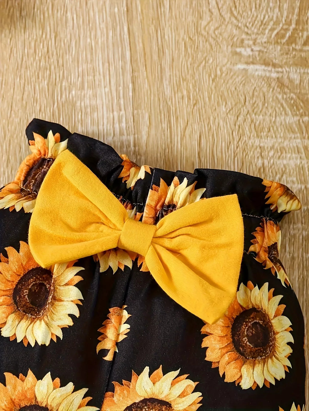 Children's Leopard Ruffled Bodysuit and Shorts Set with Headband