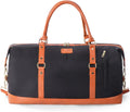 Duffle Bag Smooth Nylon Leather Weekender Overnight Travel Carry on Bag