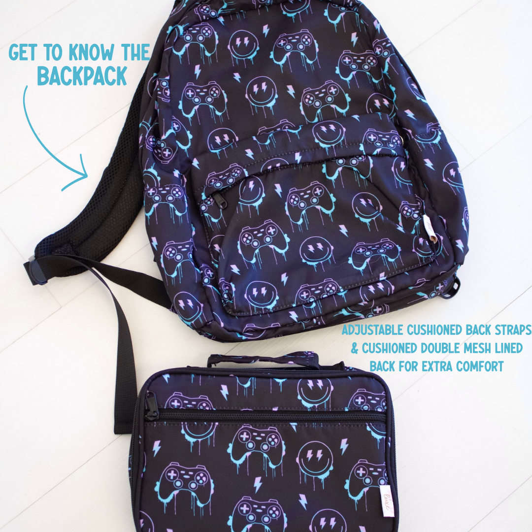Niveau supérieur - Sac à dos et boîte à lunch