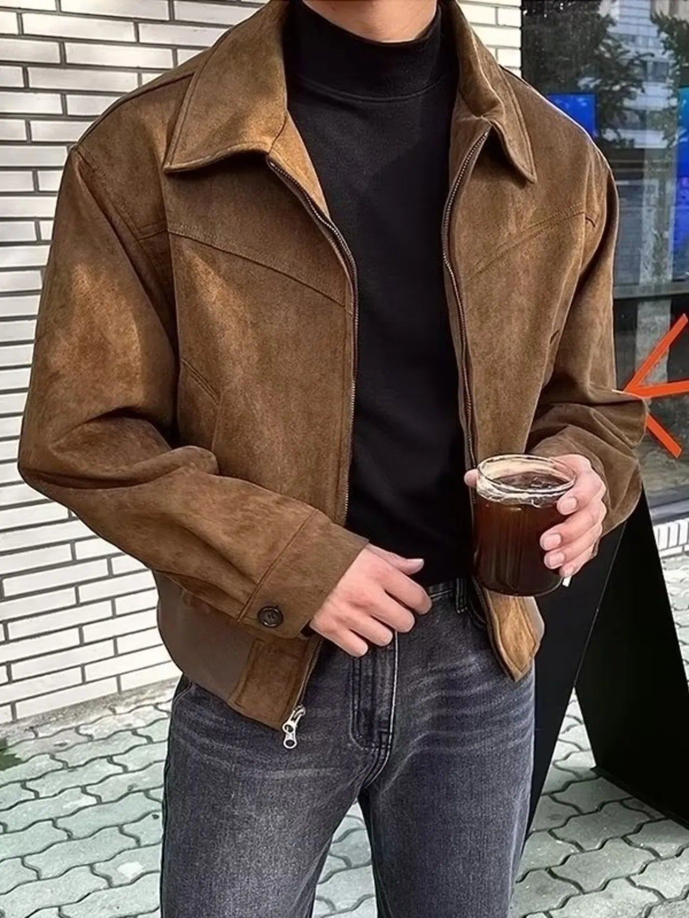 Men's Plus Size Zip Up Casual Jacket