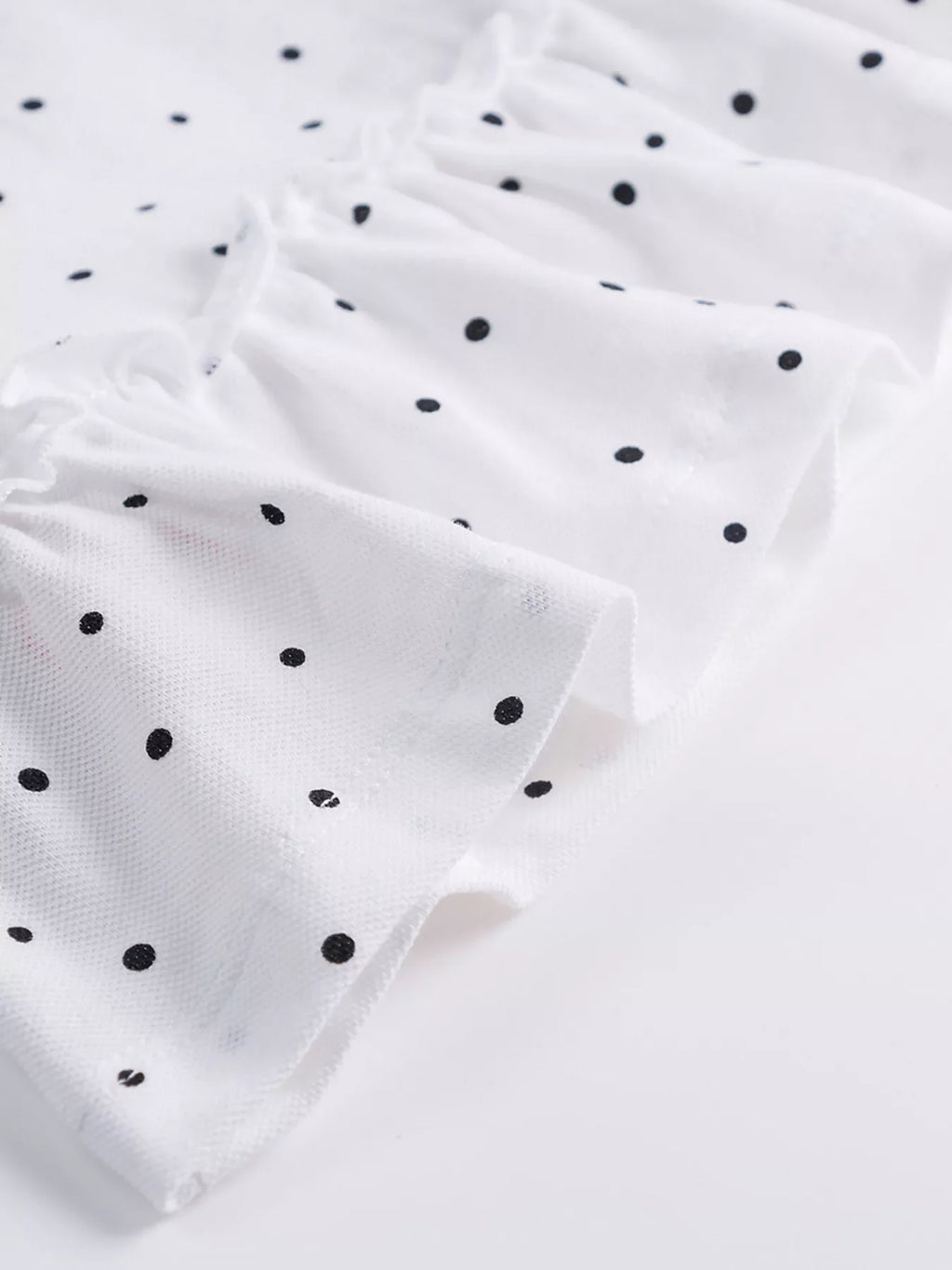 Children's Polka Dot Ruffle Hem Polo Dress