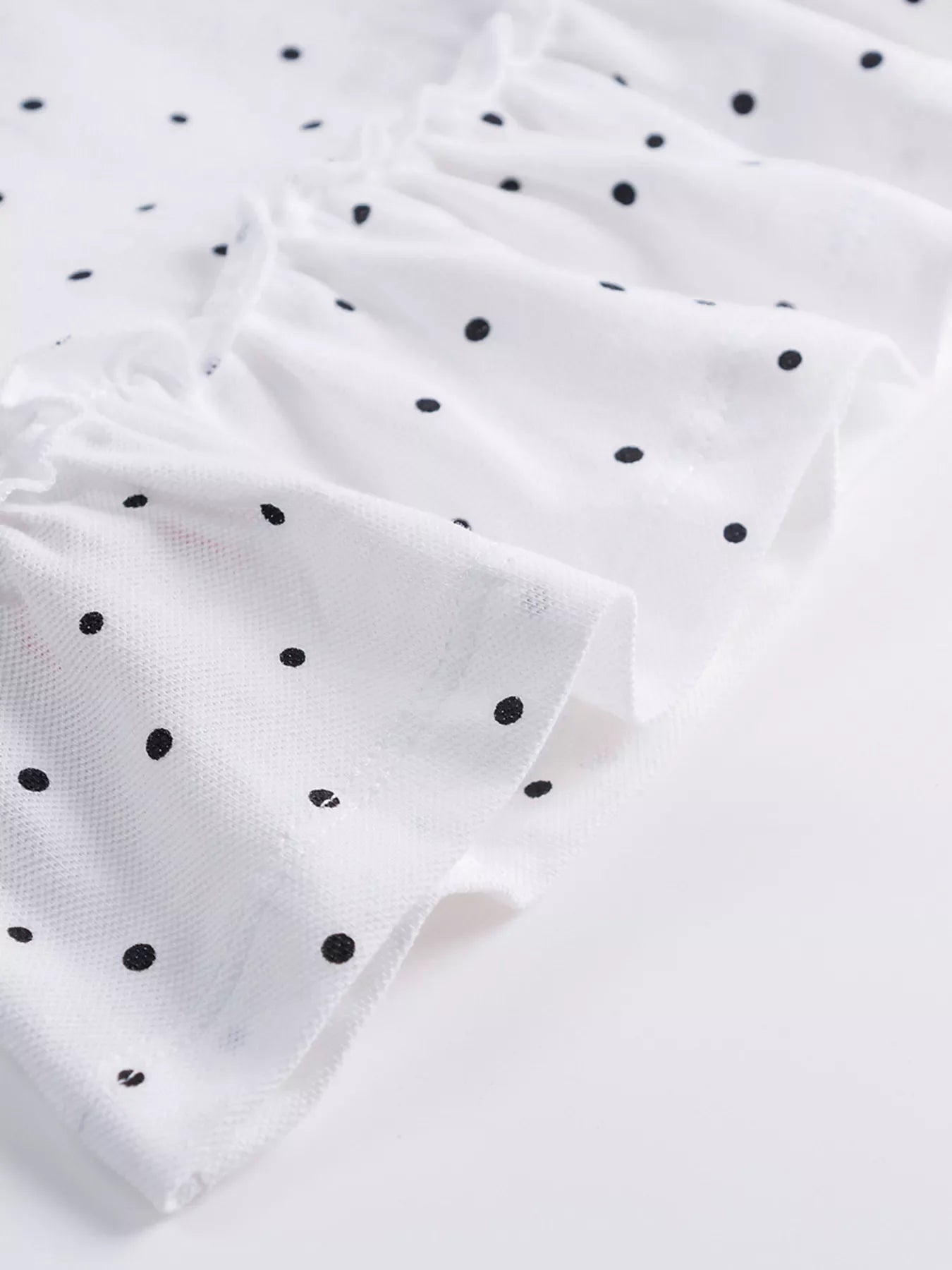 Children's Polka Dot Ruffle Hem Polo Dress
