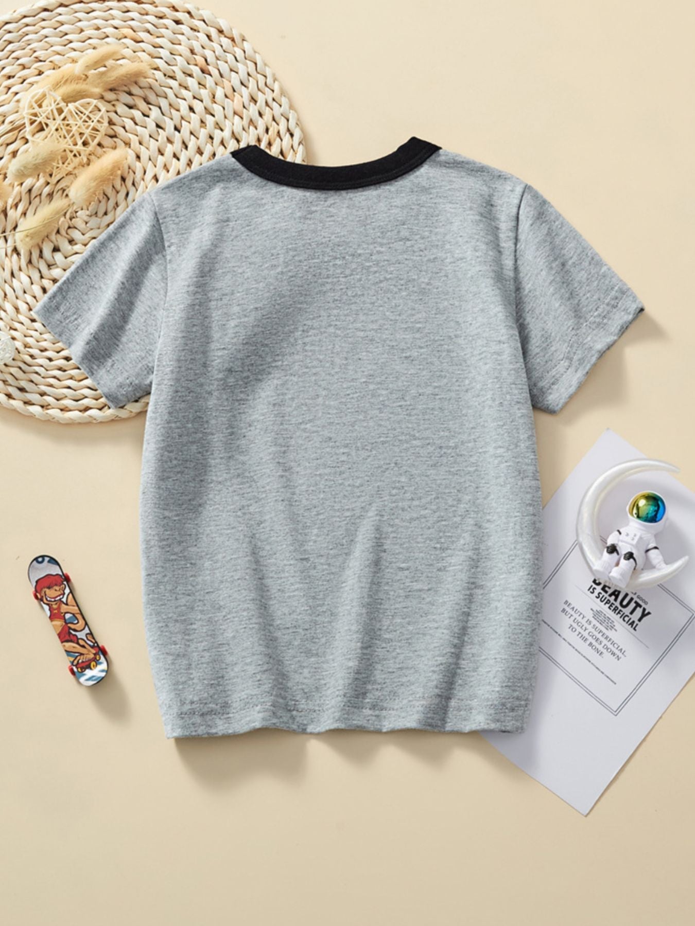 Children's Dinosaur Graphic Crew Neck Short Sleeve T-Shirt