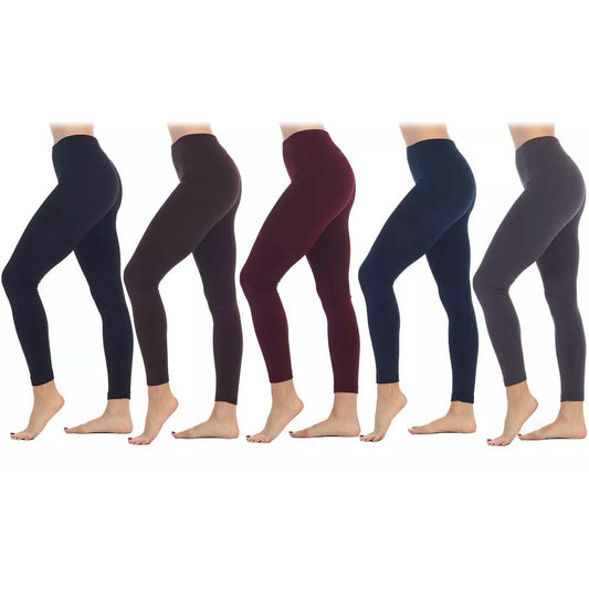 5er-Pack: Fleece-Leggings für Damen in Premium-Qualität
