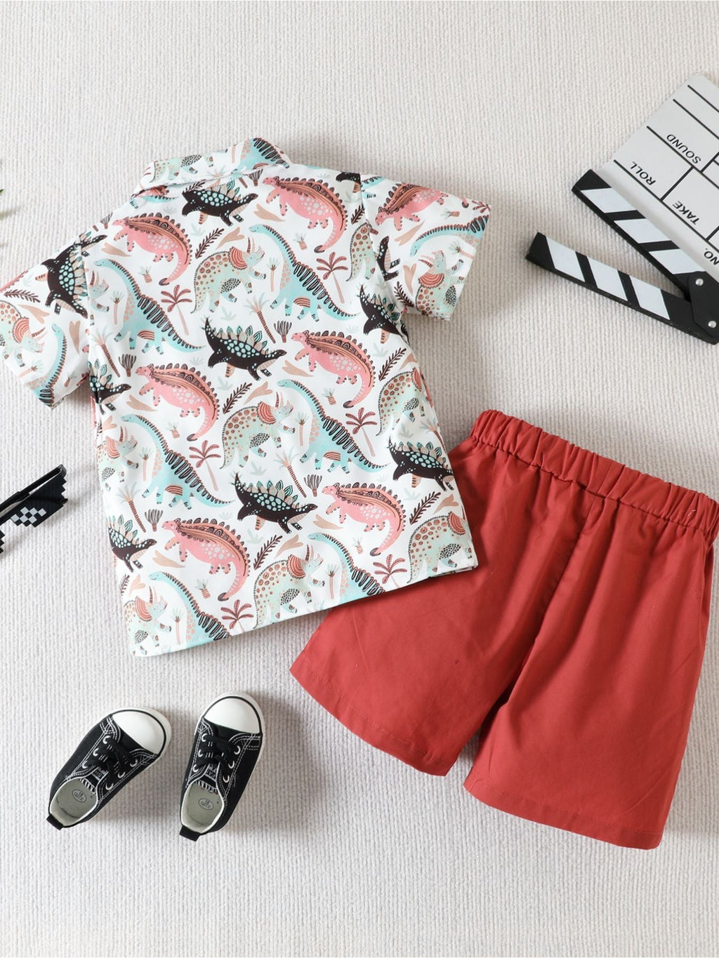 Children's Printed Shirt & Shorts Casual Set