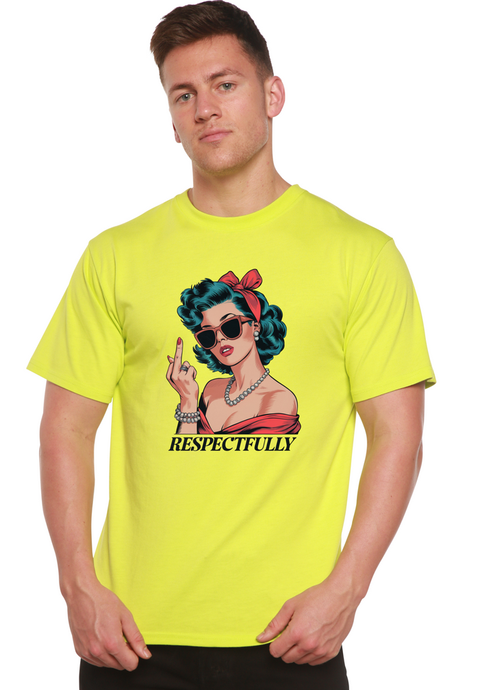 Respektvoller Mittelfinger Unisex Bambus/Baumwolle Grafik T-Shirt