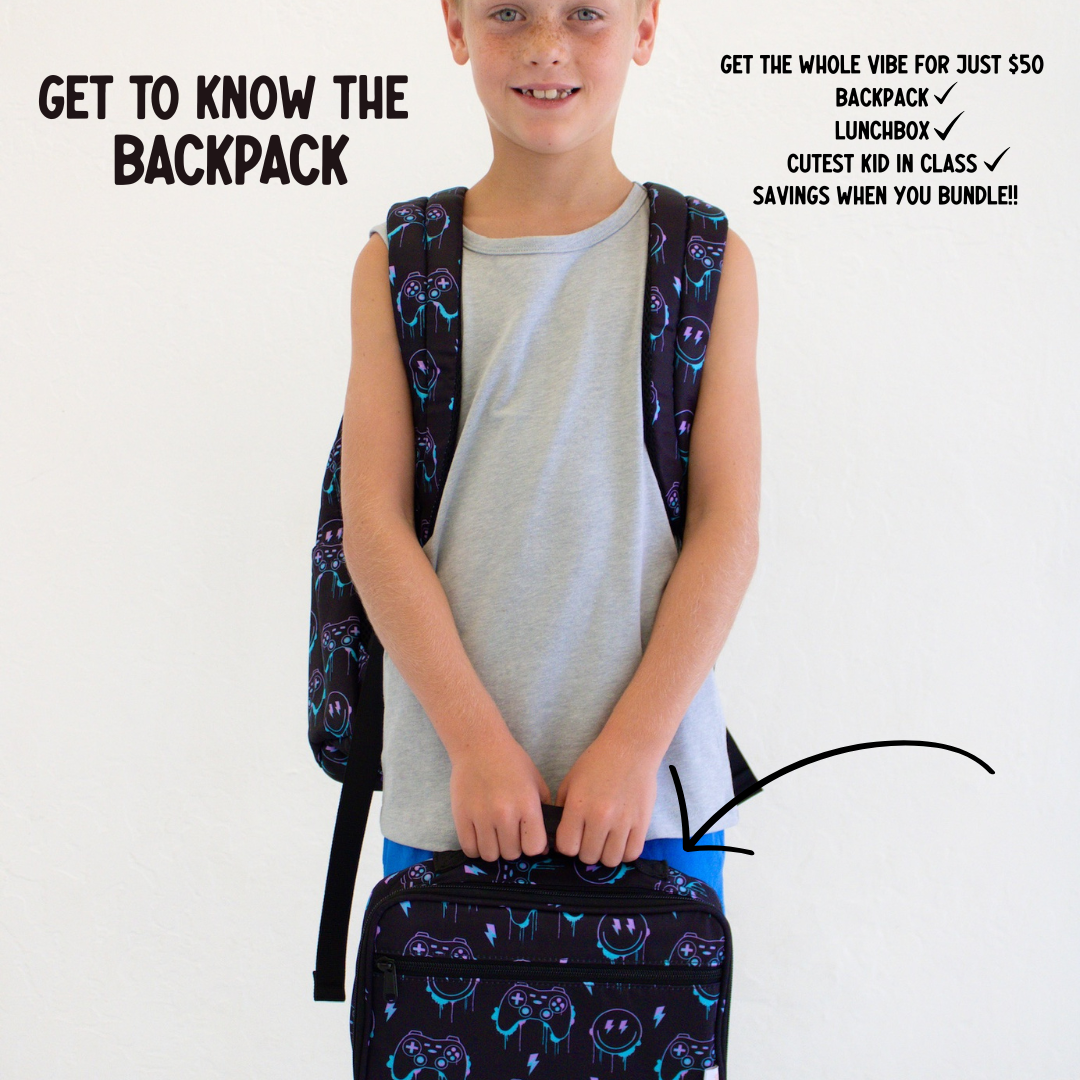 Niveau supérieur - Sac à dos et boîte à lunch