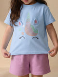 Children's Unicorn Graphic Short Sleeve T-Shirt