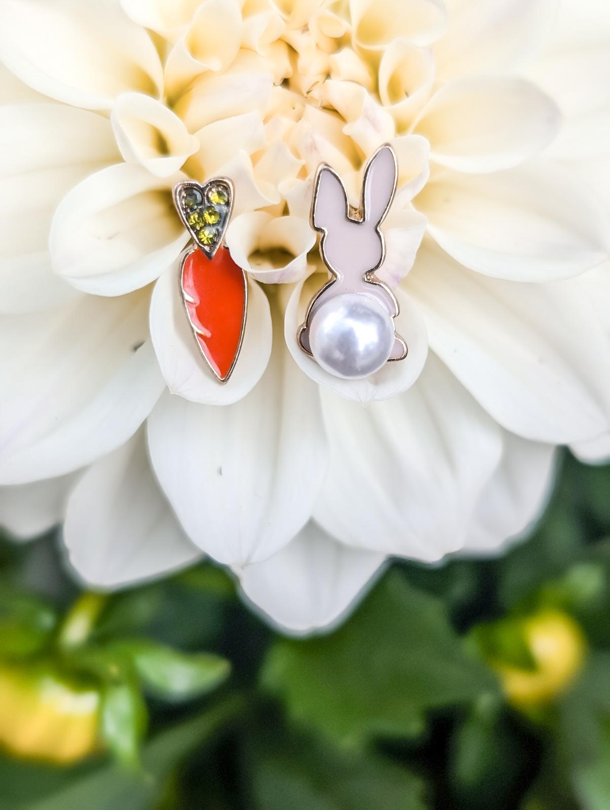 Adorables Boucles d'Oreilles Lapin et Carotte