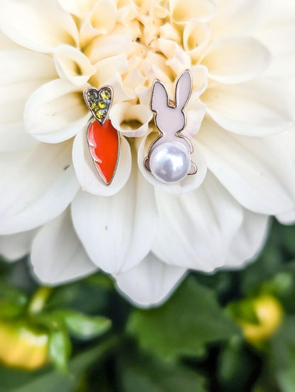 Adorables Boucles d'Oreilles Lapin et Carotte