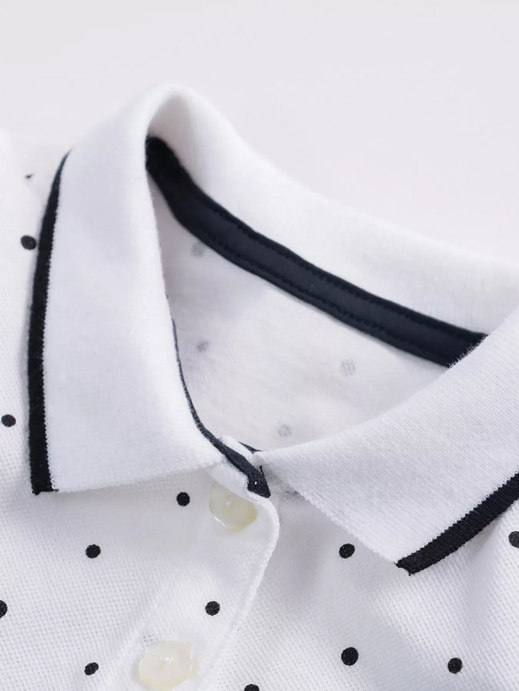 Children's Polka Dot Ruffle Hem Polo Dress