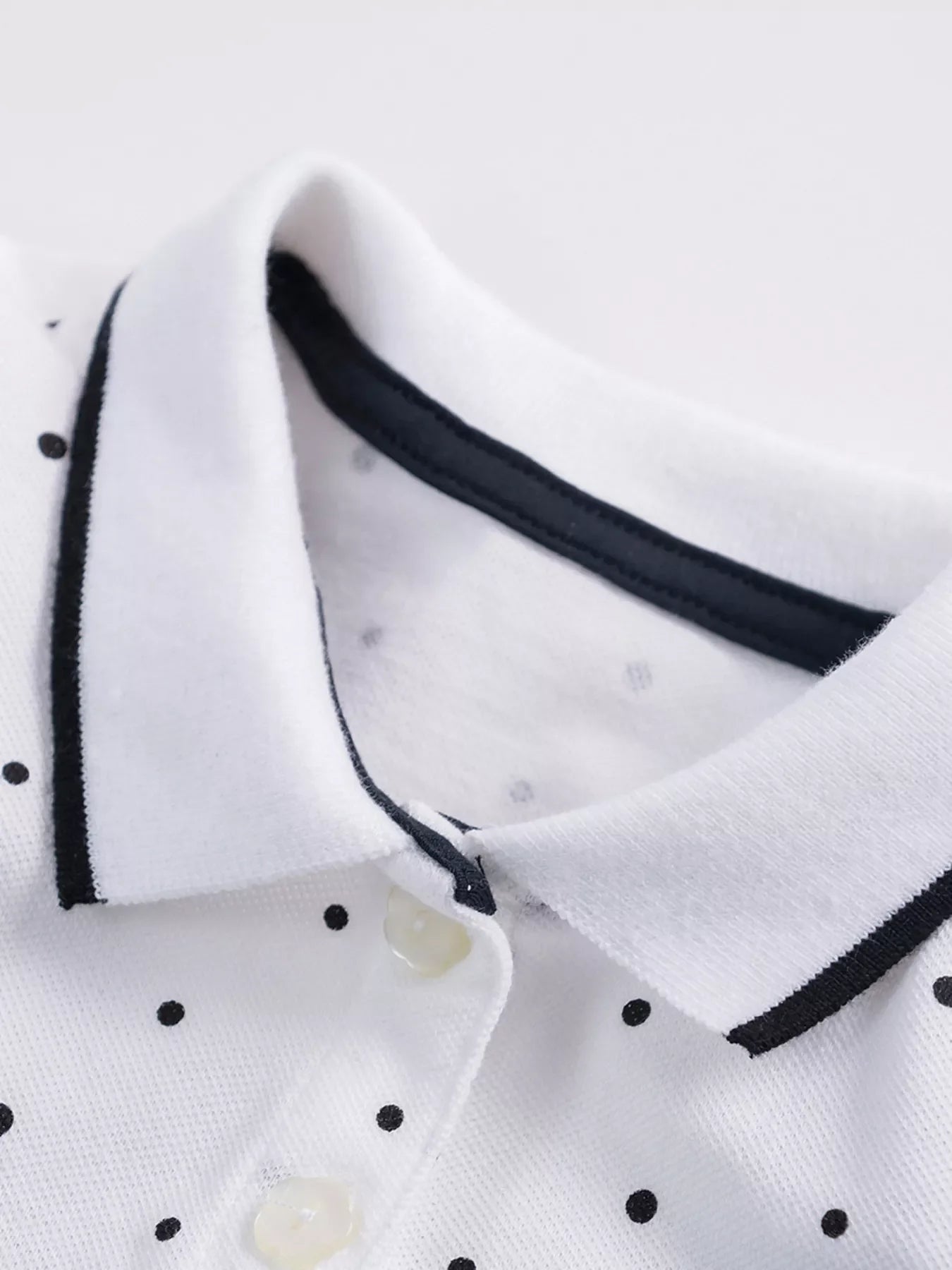 Children's Polka Dot Ruffle Hem Polo Dress