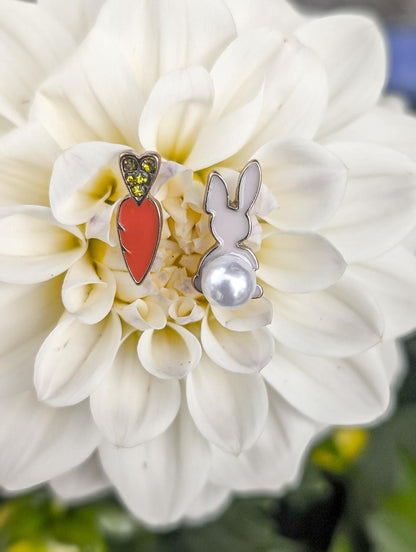 Adorables Boucles d'Oreilles Lapin et Carotte