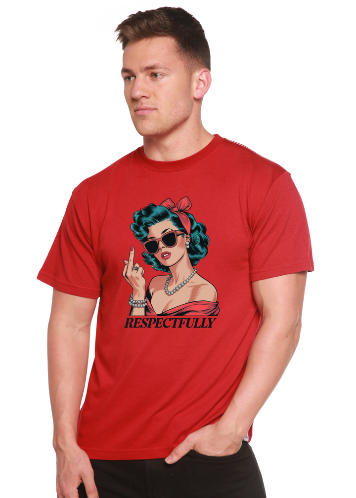 Respektvoller Mittelfinger Unisex Bambus/Baumwolle Grafik T-Shirt