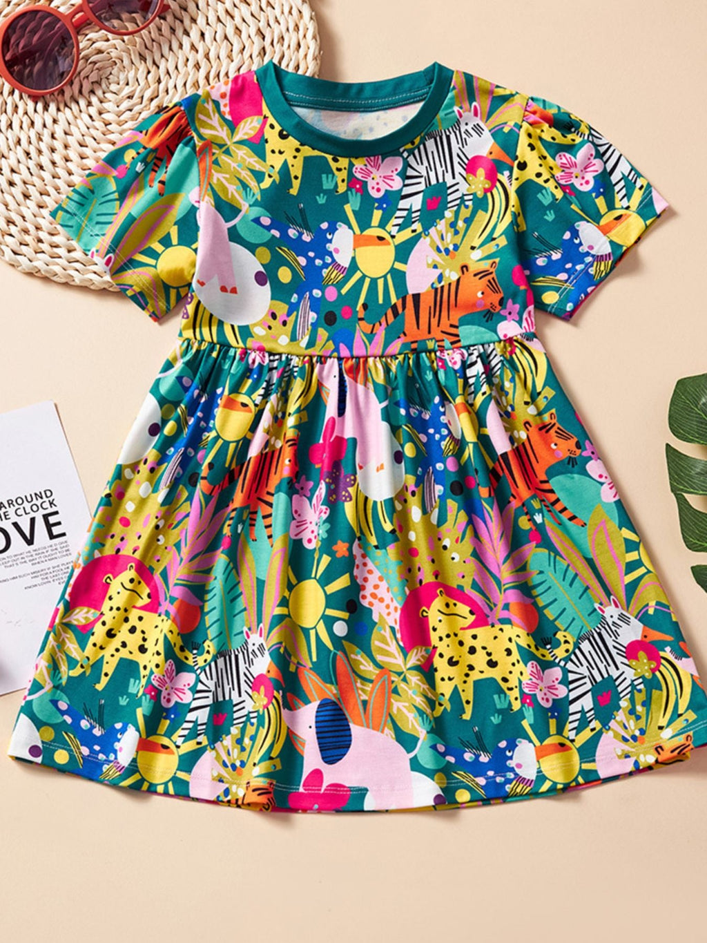 Children's Printed Short Sleeve Dress