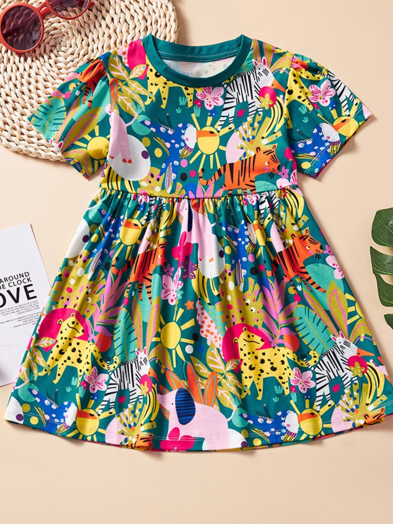 Children's Printed Short Sleeve Dress