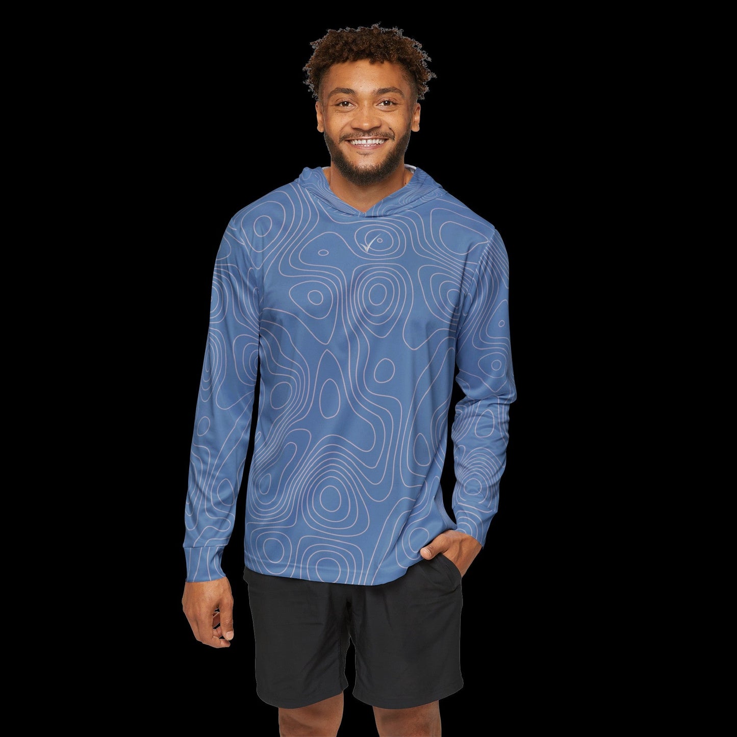 Sweat à capuche performant bleu layette