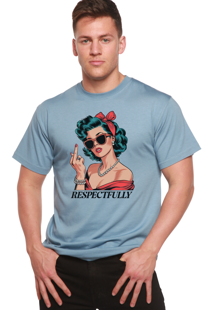 Respektvoller Mittelfinger Unisex Bambus/Baumwolle Grafik T-Shirt