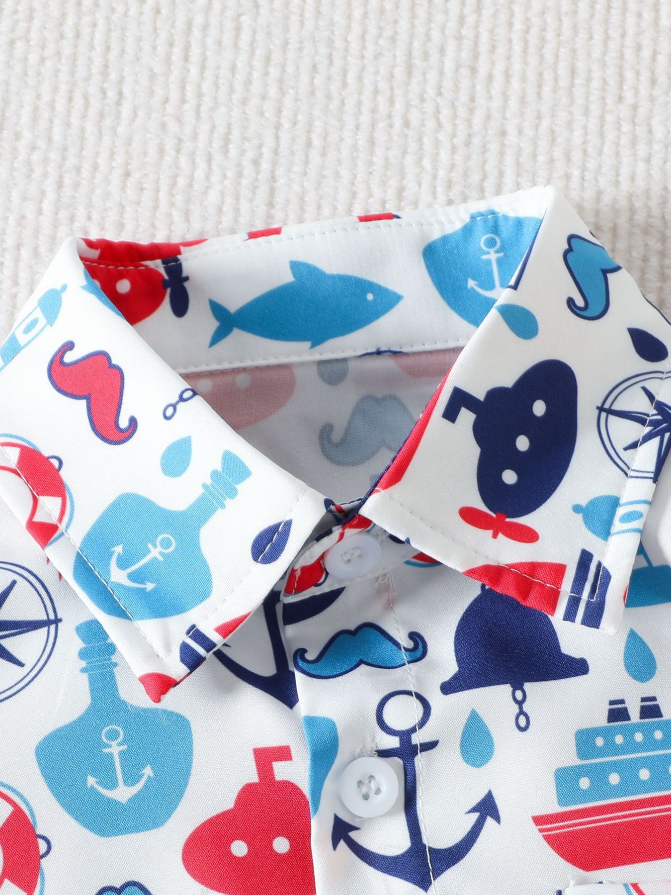 Children's Printed Shirt & Shorts Casual Set