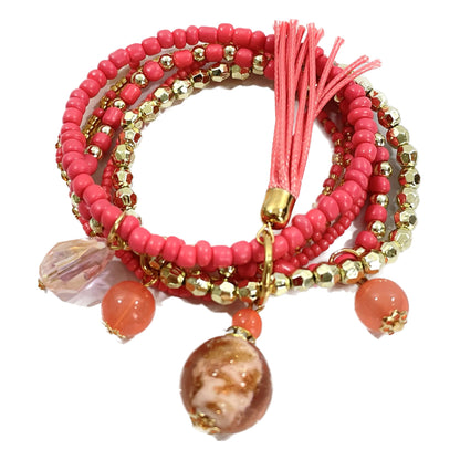 Tassel Bead Bracelet BR2221-19 (12PC)