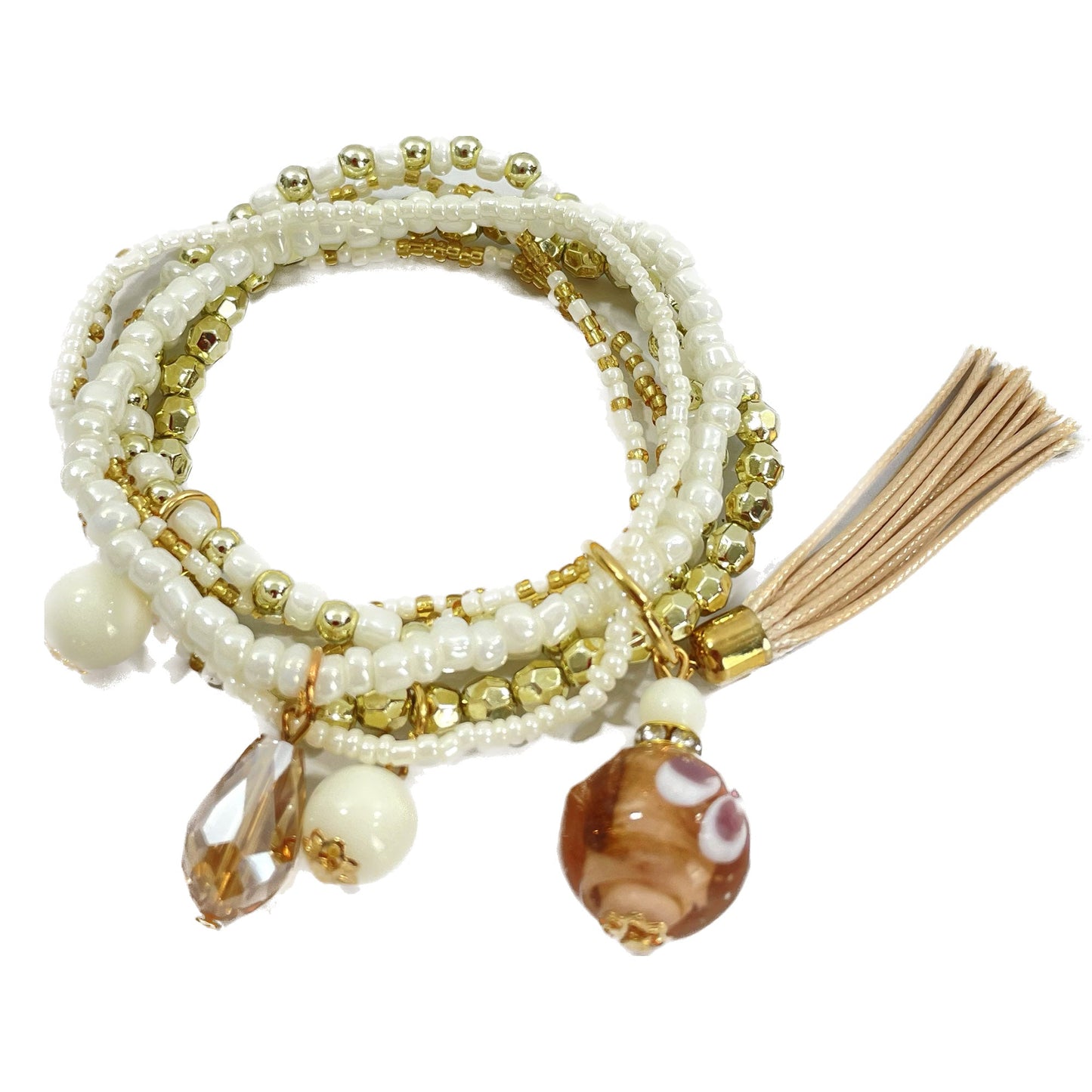 Tassel Bead Bracelet BR2221-19 (12PC)