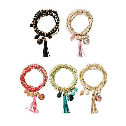 Tassel Bead Bracelet BR2221-19 (12PC)