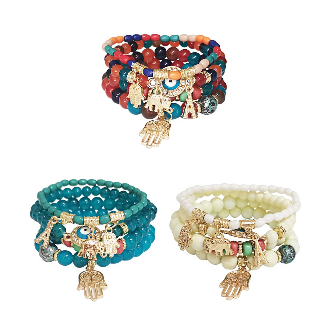 Elefant N Hamsa Charm Kugelarmband BR2521-62 (12 Stk.)
