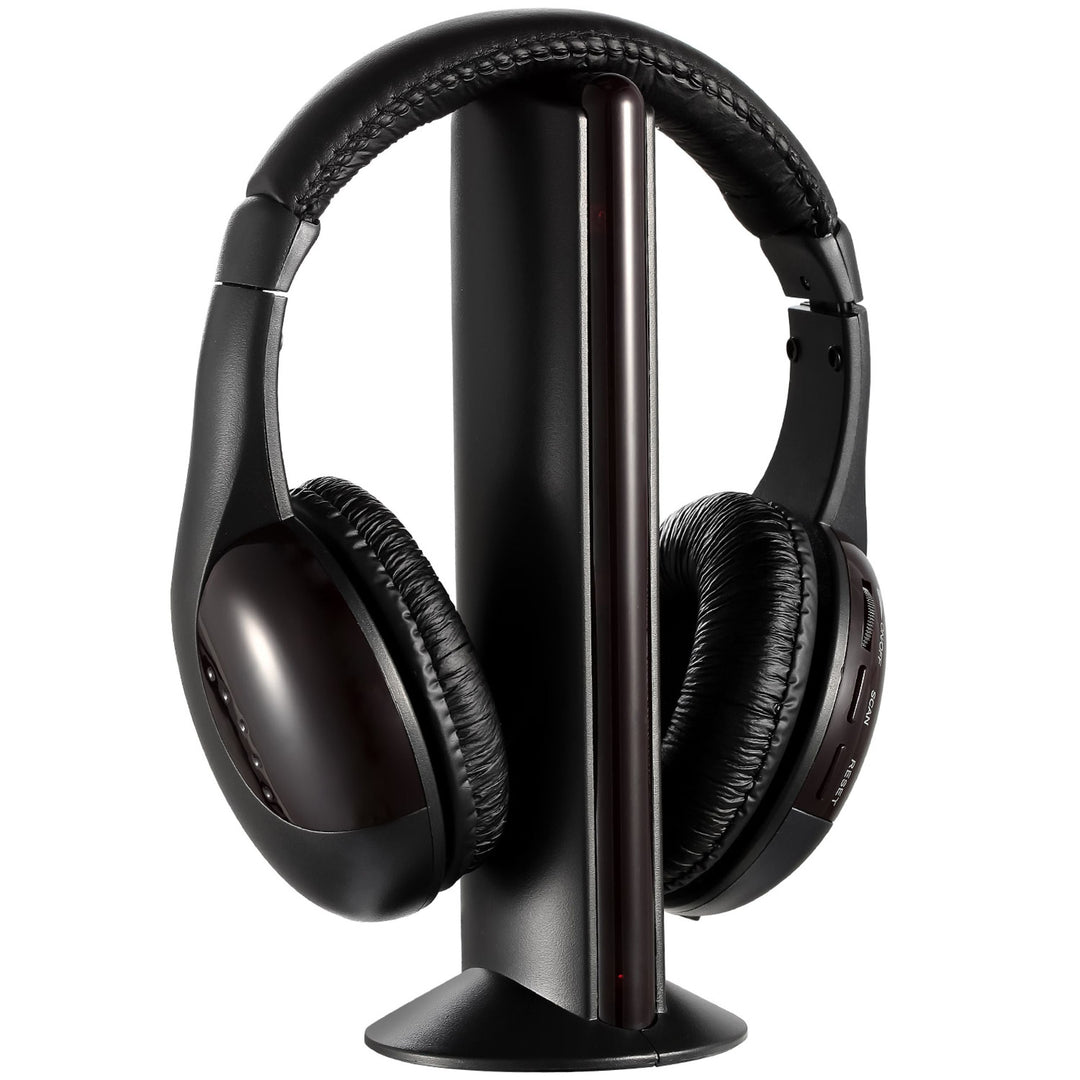 Kabellose RF-Kopfhörer mit Mikrofon, Over-Ear-Headsets, 30 m Reichweite, Y-Kabel, für TV Radio CD