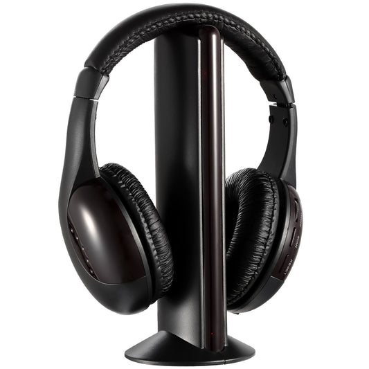 Casque sans fil RF avec micro, supra-auriculaire, portée de 30 m, câble en Y, pour TV Radio CD