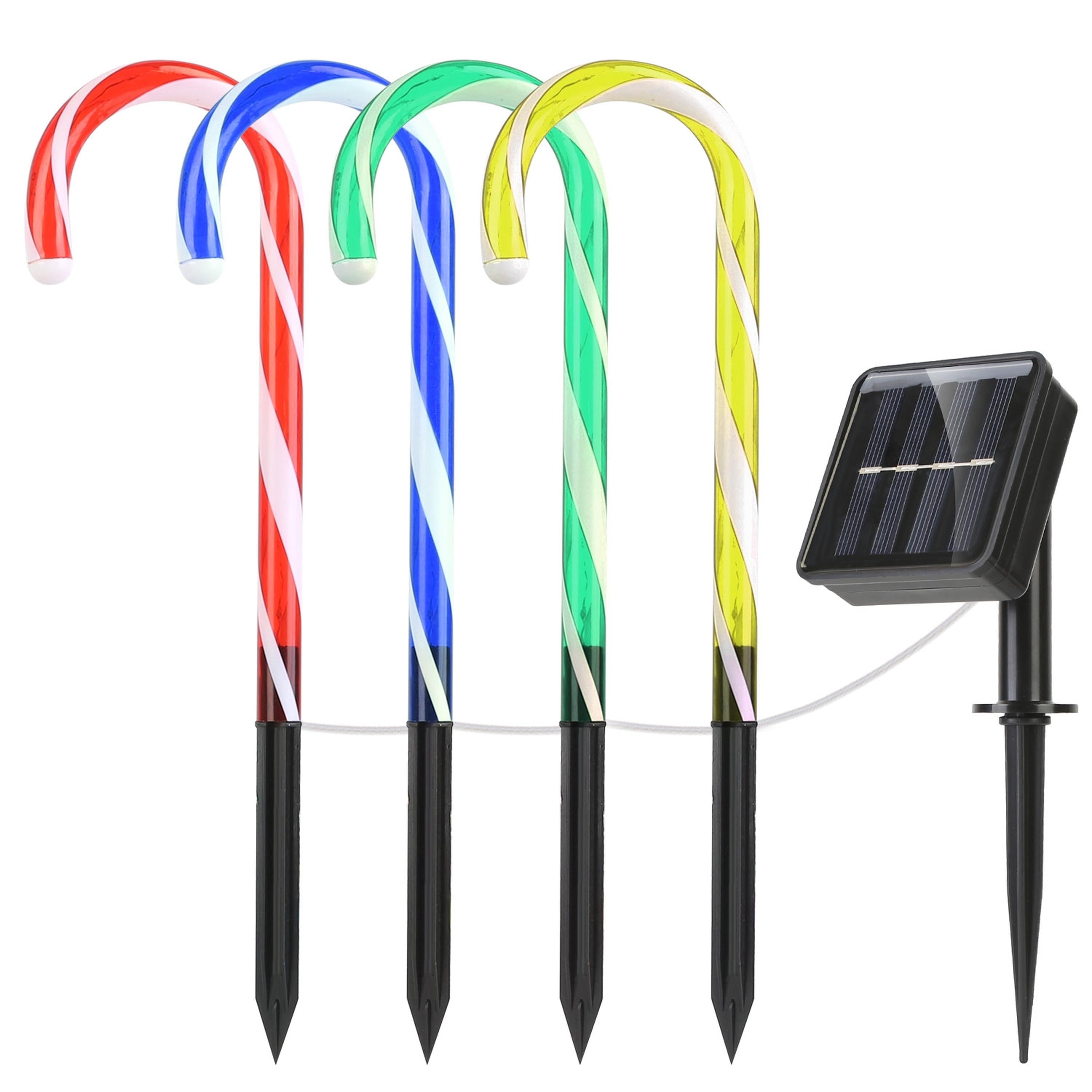 Lumière de canne à sucre solaire de Noël, étanche IP55, à planter, pour patio, jardin, allée, éclairage décoratif extérieur de Noël