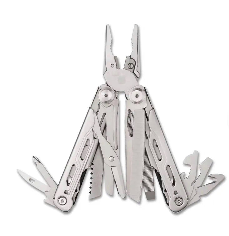 16-in-1 Edelstahl EDC Multitool Zange, 440 Stahl Camping Multi-Tool Messer, Taschen Survival Werkzeug, Bushcraft Ausrüstung