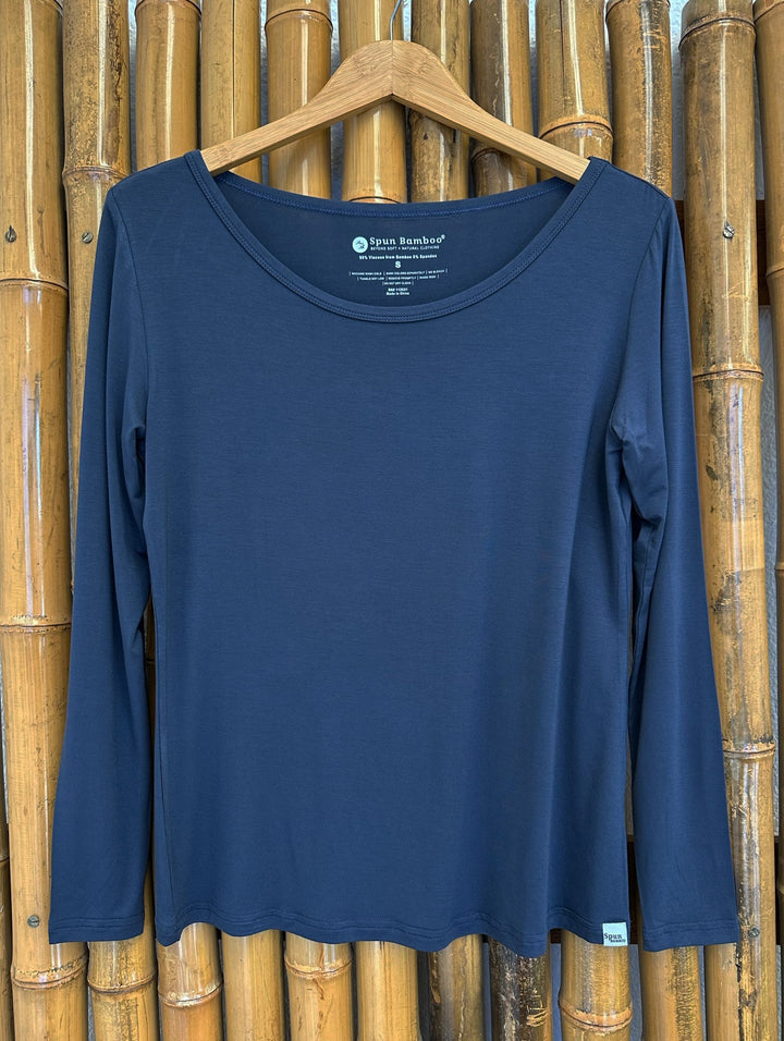 Damen Langarm-T-Shirt aus Bambus für zu Hause