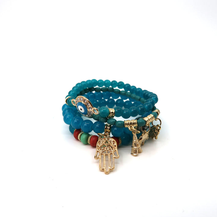Elefant N Hamsa Charm Kugelarmband BR2521-62 (12 Stk.)