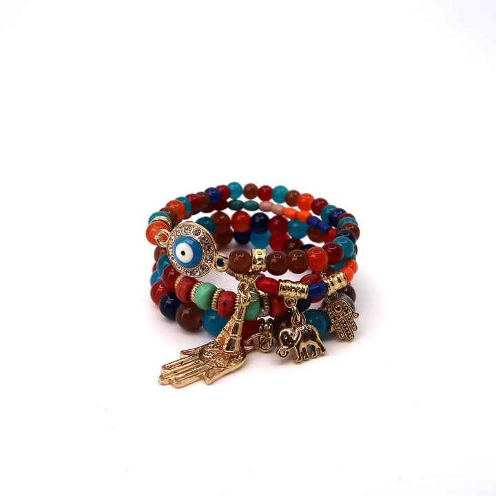Elefant N Hamsa Charm Kugelarmband BR2521-62 (12 Stk.)