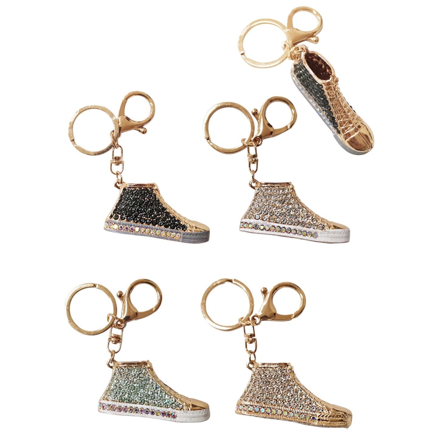 Porte-clés baskets strass KC2303-104 (12 pièces)