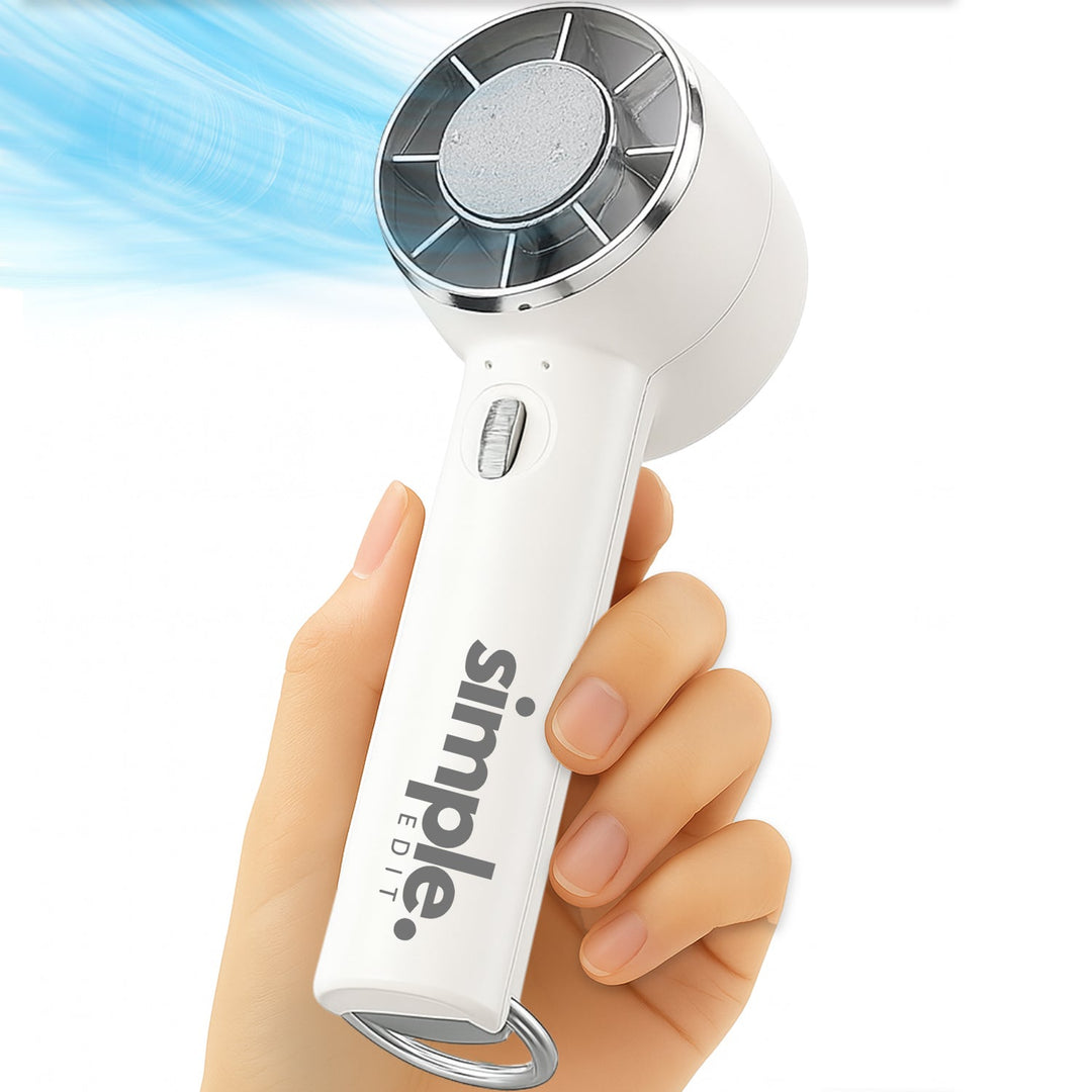 JetMini Turbo Handheld Fan | Icy Pad Cold Compress &amp; Stepless Speed Control